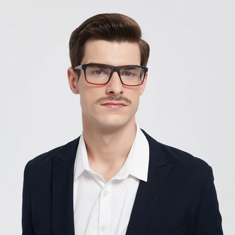 3-Pack Men's Blue Light Blocking Reading Glasses, Classic Square Frame Anti-Fatigue Computer Reader Eyeglasses