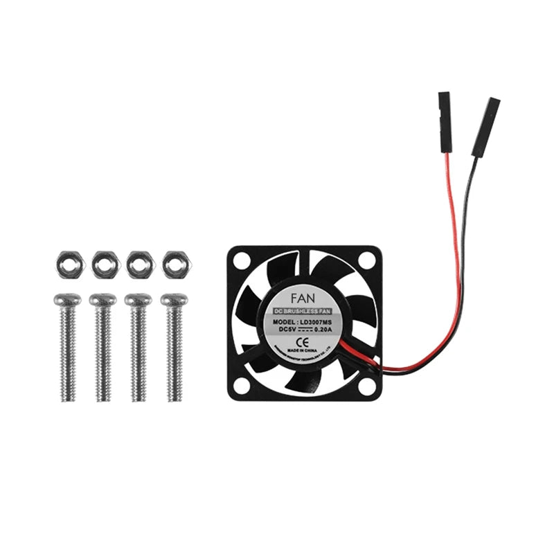 Radiateur ventilateur CPU sans balais 4 pièces 3,3 V 5 V pour Raspberry Pi4 Pi3 B+, Pi 3, Pi 2, Pi 1 B+