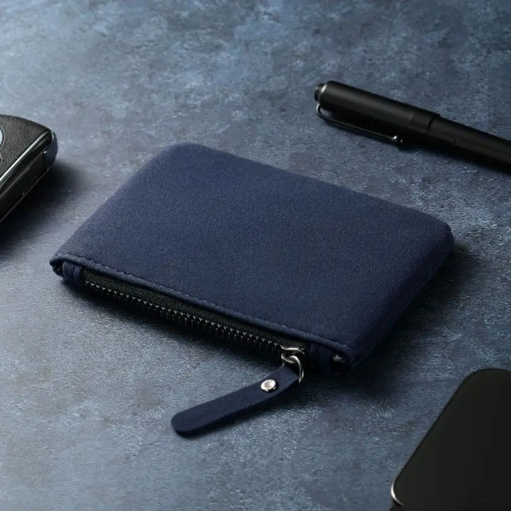 Mini portefeuilles tendance en PU, porte-monnaie, porte-cartes, sac d'argent, pochette à monnaie zippée pour femmes et hommes