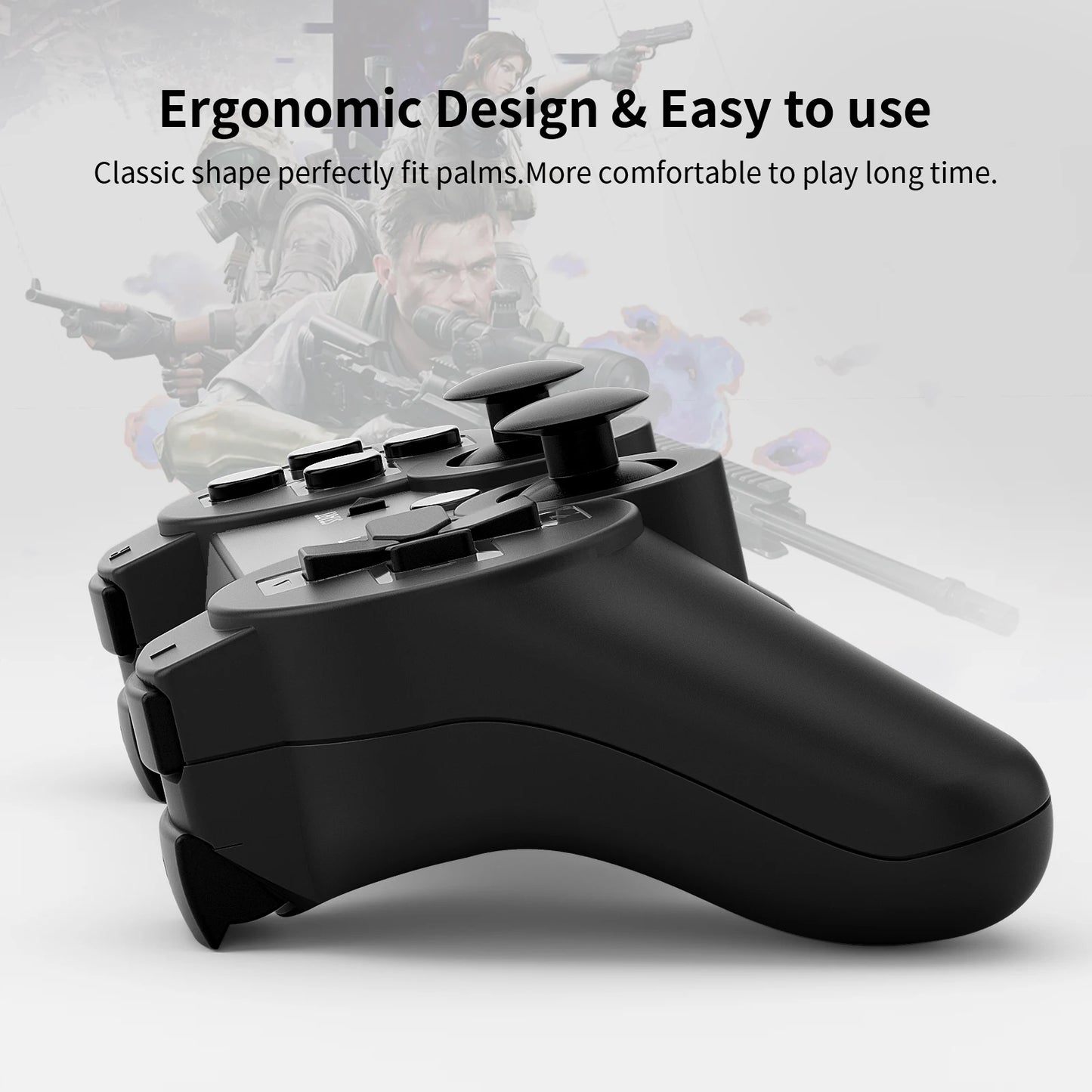 GOMROMBO Game Controller For Playstation 3/PS3/PC/Android Wireless BT Gamepad 6 Axis Gyro Dual Motor Vibration Gaming Joystick