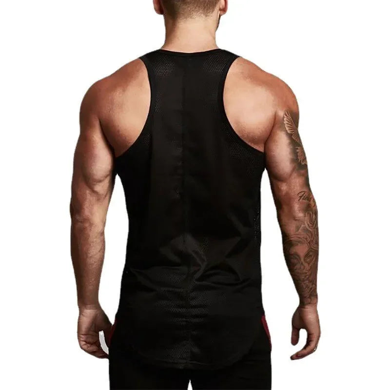 Débardeur de course pour hommes, été, sport, gilet de gym, séchage rapide, débardeur d'entraînement, maillot de corps, chemise sans manches de fitness musculation pour homme