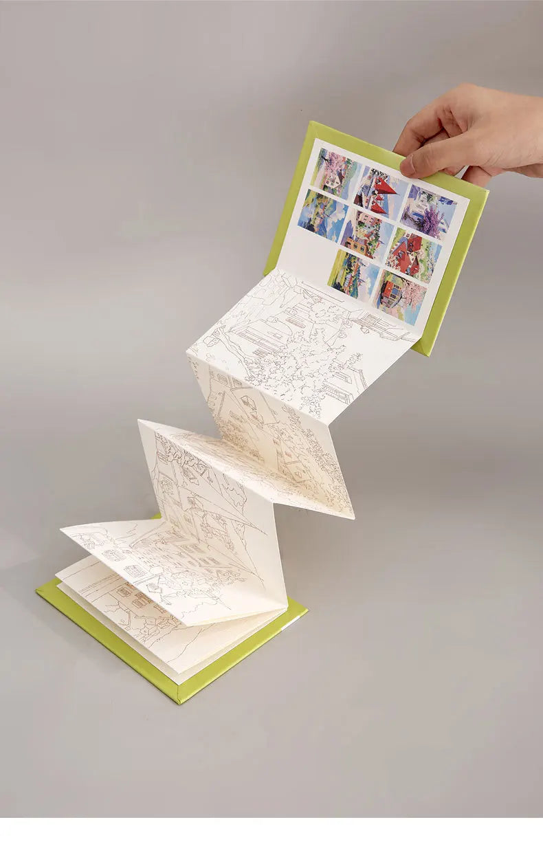 Aquarell-Malbuch mit integrierter Palette, Pop-up-Papier und Farben – Geschenk für junge Künstler und Doodle-Liebhaber