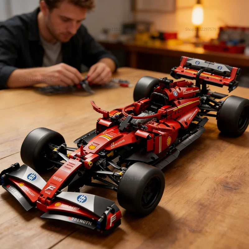 Heißes 1000+ Teile Rennwagen Modell Bausteine Set Kinder Erwachsene Kreatives DIY Spielzeug Geschenk Hochwertige Steine für Kinder, Jugendliche und Erwachsene