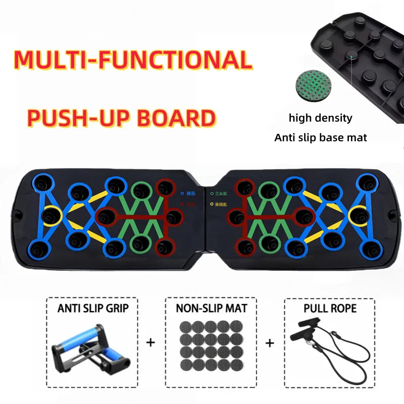 Planche de pompes multifonctionnelle - Équipement de fitness et de musculation, ensemble d'exercices à domicile, barre de pompes pliable, appareil de résistance