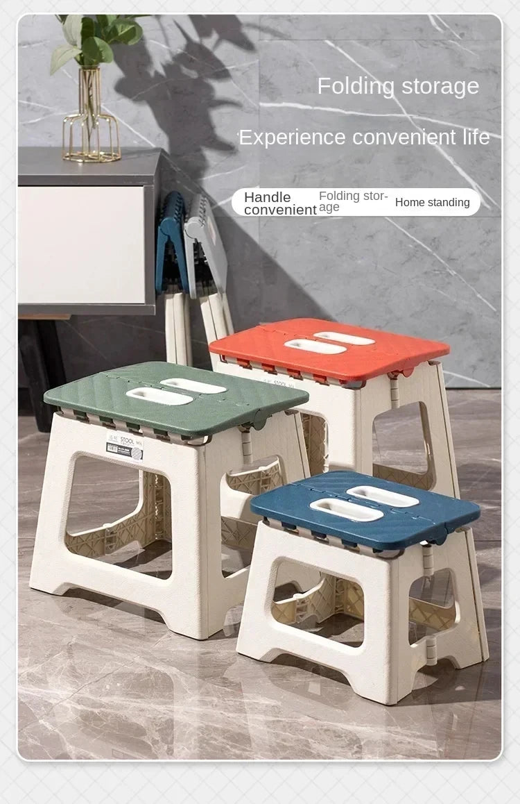 Tabouret pliant portable Chaise en plastique épaissie Chaise de camping portable d'extérieur, chaise pliante de plage, chaise pour enfants en famille