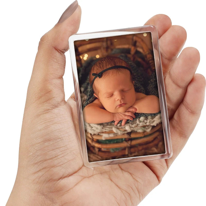 Small photo frame 12/20Pcs Blank Photo Frame Insert Fridge Magnets, Mini Magnetic Refrigerator Photo Picture Frames