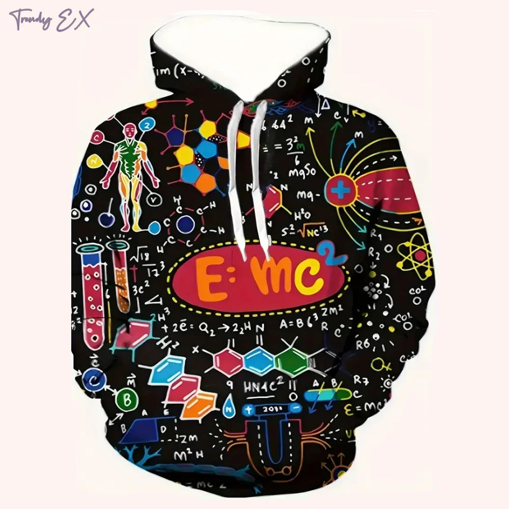 Herren-Sweatshirts Mode Graffiti-Print Lässig Oversized Hoodie Bequem Kängurutasche Sport Langarm Kapuzenpullover