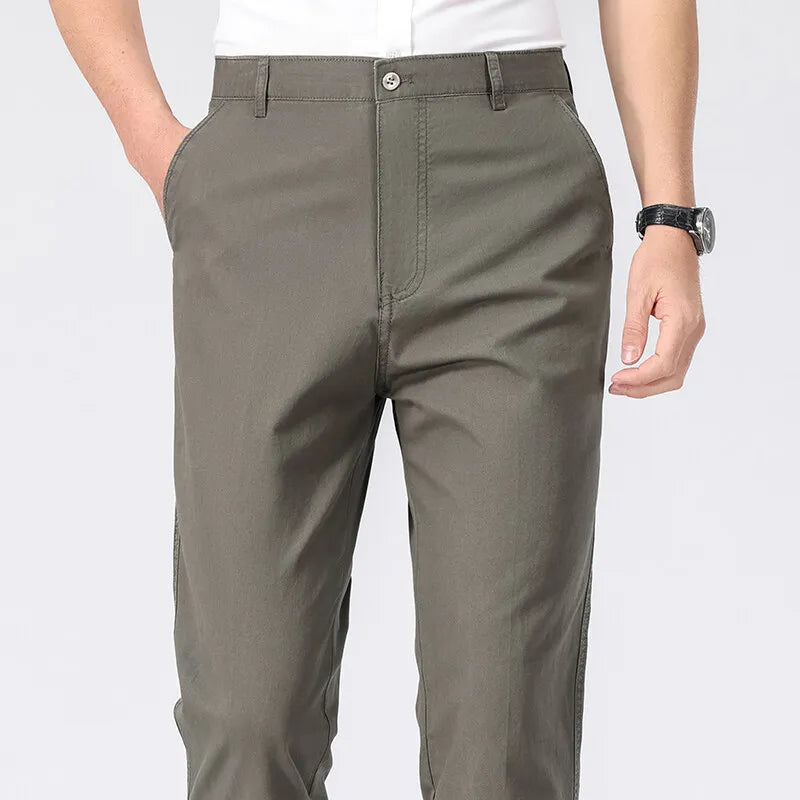 Pantalon Chino Homme Décontracté habillé, Pantalon de Travail Printemps Été Automne, Léger et Confortable avec Poches