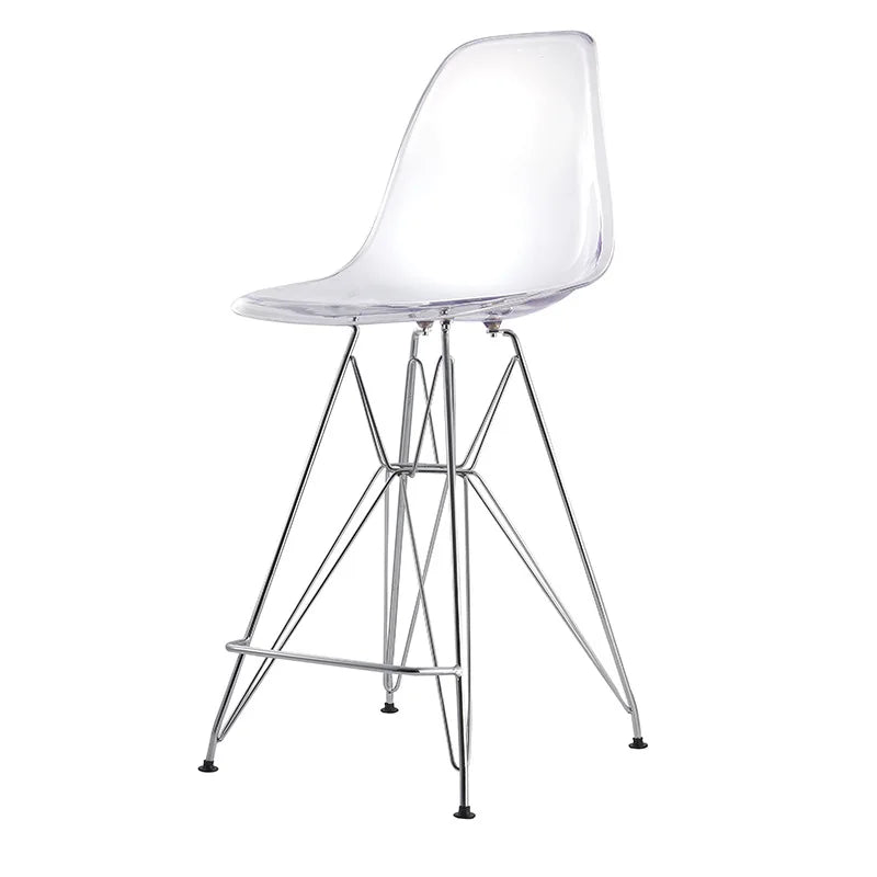 Nordic Transparent Eames Plastic Dining Bar Chair for Cafe Negotiation Simple Wholesale Seating