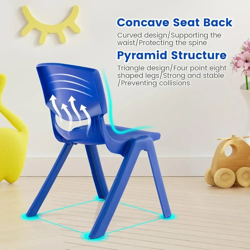 #For 6 Pack Premium 11" H Plastic Stackable School Chairs, Toddler and Kids Chair for Daycare, School, Outdoor, Home&