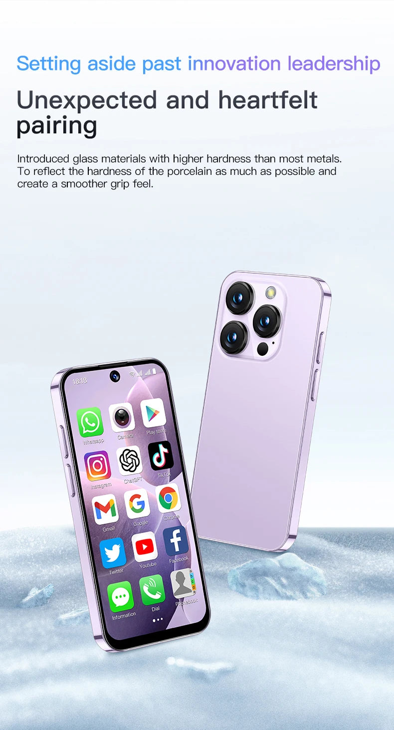 SOYES XS19 Mini Smartphone 3.88 Zoll 2 GB RAM 16 GB ROM Android 10.0 mit Gesichtserkennung Dual SIM Standby 3G-Netzwerk Kleines Telefon