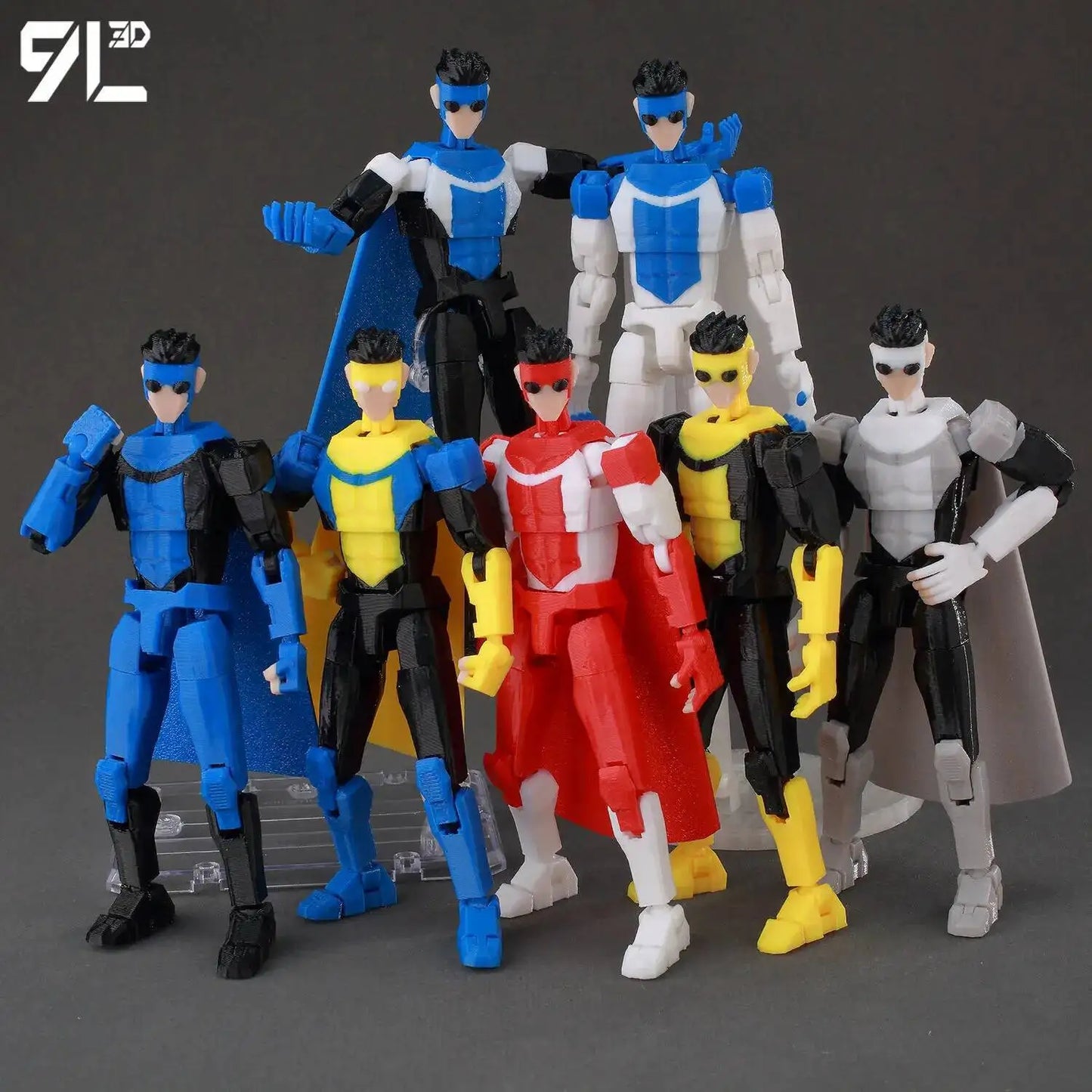 9L3D Lucky 13 Invincible Boy Conquer Omni Action Figure 3D Printed Anime Model Multi-Jointed Poseable Collectible Toy Gift Fan