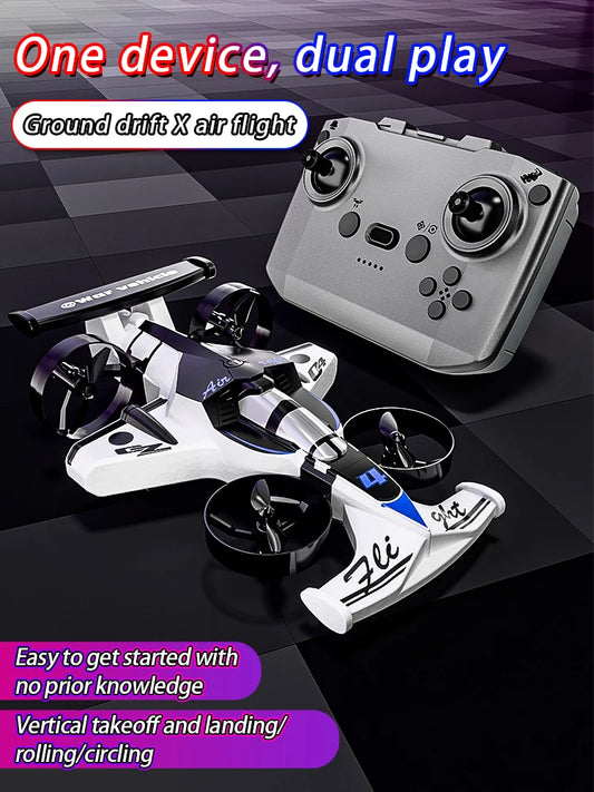 New remote-controlled flying car, land and air dual-mode quadcopter, stunt drifting car, Christmas gift for boys