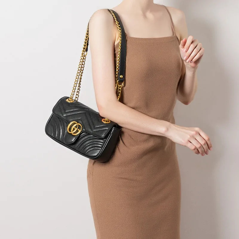 2025 new autumn small fragrant wind rhombus chain bag fashionable shoulder messenger bag