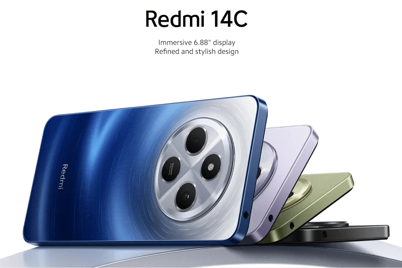 Global Version Xiaomi Redmi 14C Immersion 6.88'' 120Hz Display 50MP AI Dual Camera Massive 5160mAh Battery 18W Fast Charging