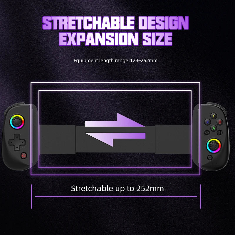 VILCORN D8 Gaming Dual-Hall-Effekt RGB Controller Streaming Gamepad für Tablet Android PS4 Switch PC Joystick