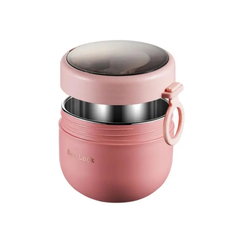 600ml Lebensmittel-Thermobehälter Isolierter Suppenbecher Thermoskanne Edelstahl Brotdose Thermo Warmhalte-Vakuumbecher mit Löffel