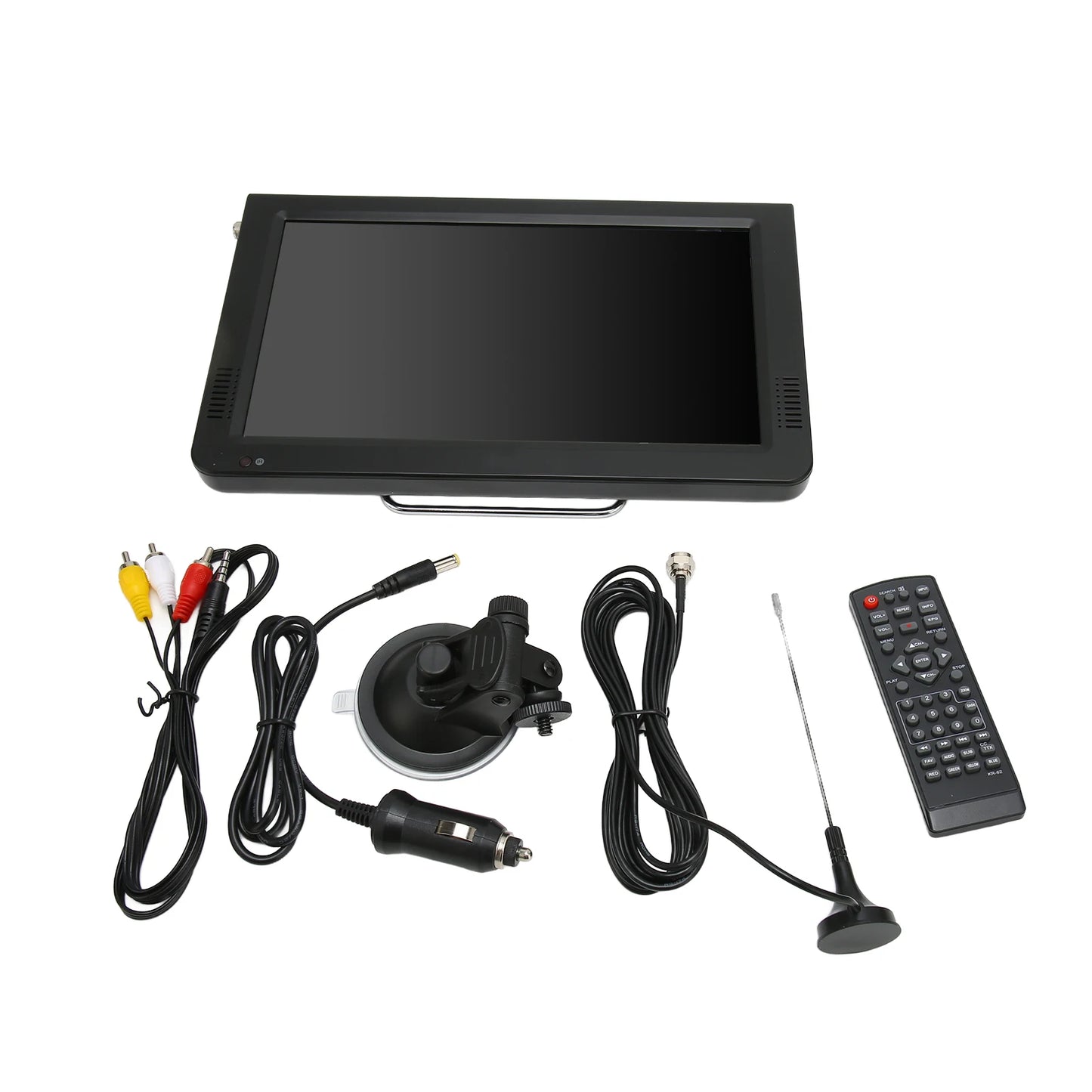 Tragbarer 10-Zoll-Fernseher mit hochempfindlichem Tuner, wiederaufladbarer ATSC-Digital-TV für Auto und Outdoor, tragbarer TV, wiederaufladbarer ATSC-Digital-TV