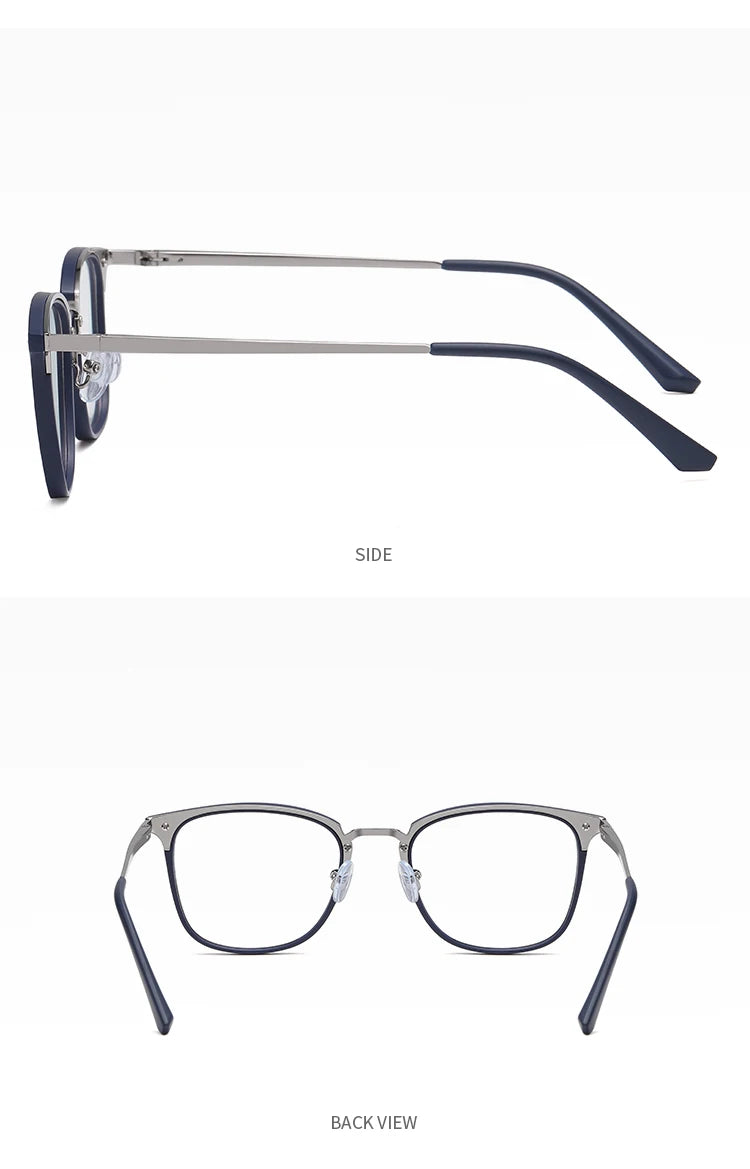 JMISUS Fashion Square Progressive Gleitsichtbrille Herren Damen Photochrome Optische Brille Mehrstärken-Gläser zum Lesen und für den Computer