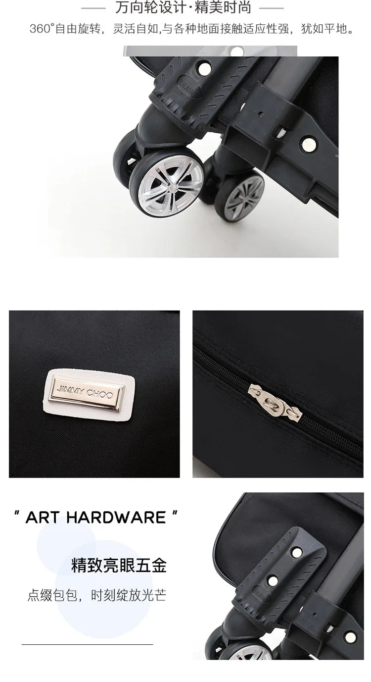 Fashion Rollkoffer Damen 4 Räder Spinner Reisetaschen Herren Geschäftsreise-Taschen Oxford-Koffer Wasserdichte Trolleys