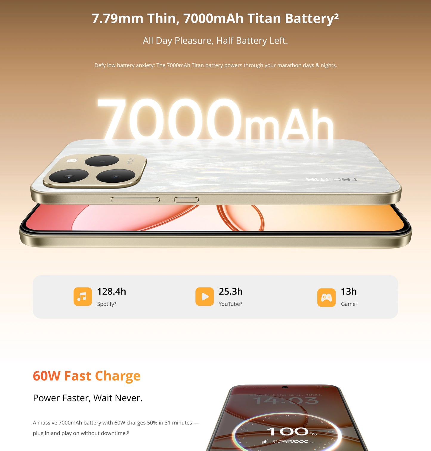 realme 15T 5G Smartphone NFC Dimensity 6400 Max Chipsatz Zwei 50MP Kameras 6.57" 120Hz AMOLED Display 7000mAh Akku 60W Ladung