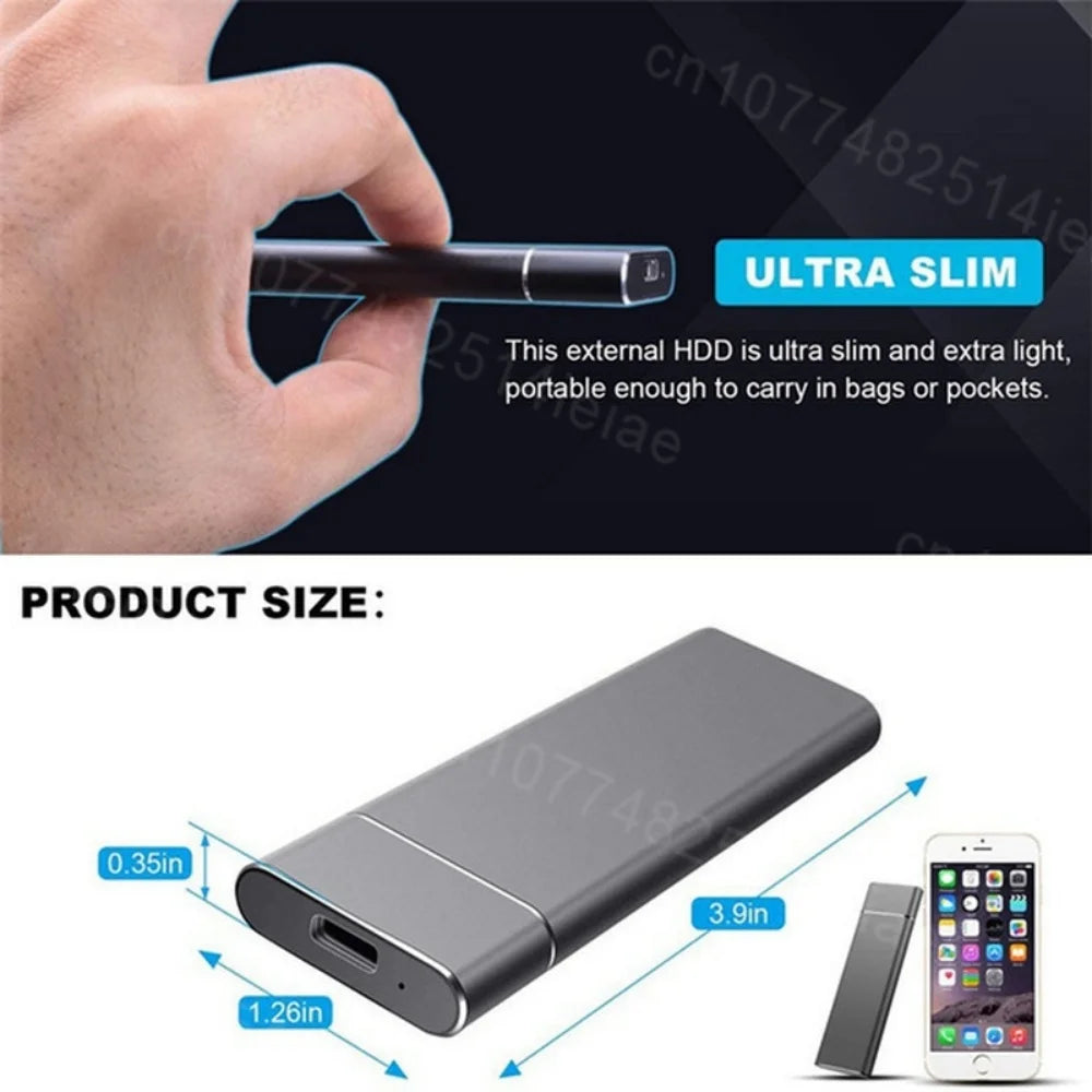 1TB 2TB 4TB External SSD Portable High Speed Solid State Drive USB3.2 Original for PC MAC Laptop