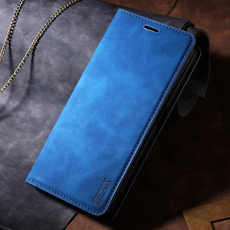Wallet Skin Friendly Flip Leder Hülle für Samsung Galaxy S26 Ultra S25 Edge S24 Plus S23 FE A15 A16 A17 A26 A35 A36 A54 A55 A56
