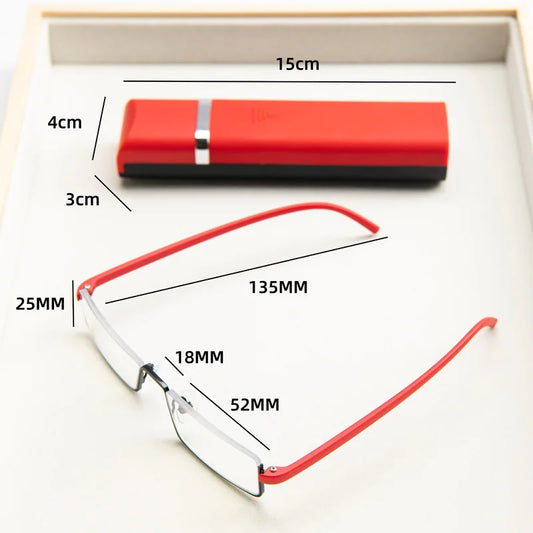 2Pcs Suit Anti-blue Light Reading Glasses Ultralight TR90 Sport Presbyopia Eyeglasses Women Men Far Sight Eyewaer With Case +1.2
