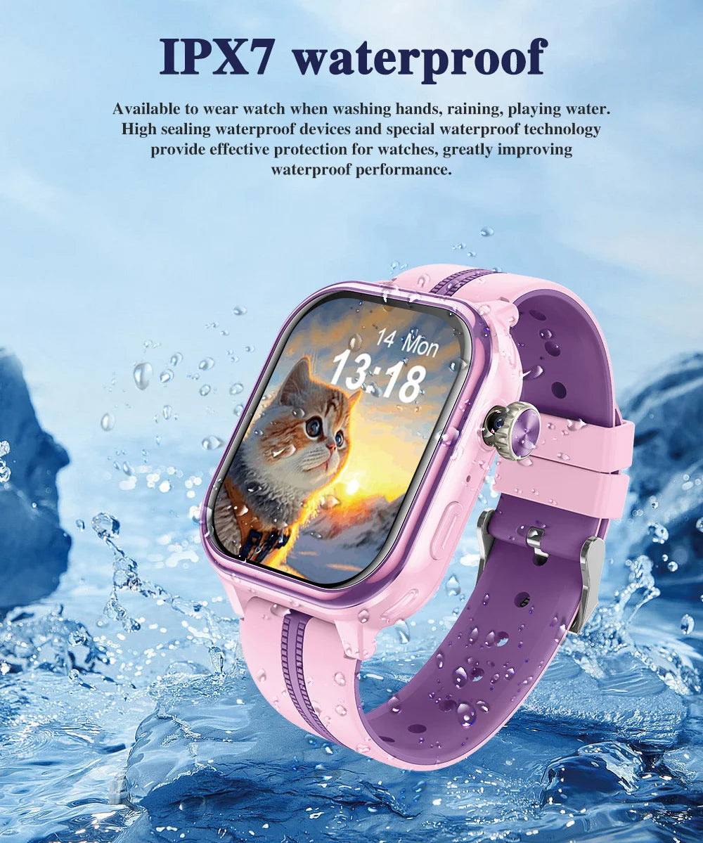 Wonlex KT39 4G Kinder-GPS-Smartwatch mit rotierender Kamera GPS-Echtzeit-Standort-Tracker 1+16GB Videoanruf Kinder-Smartwatch