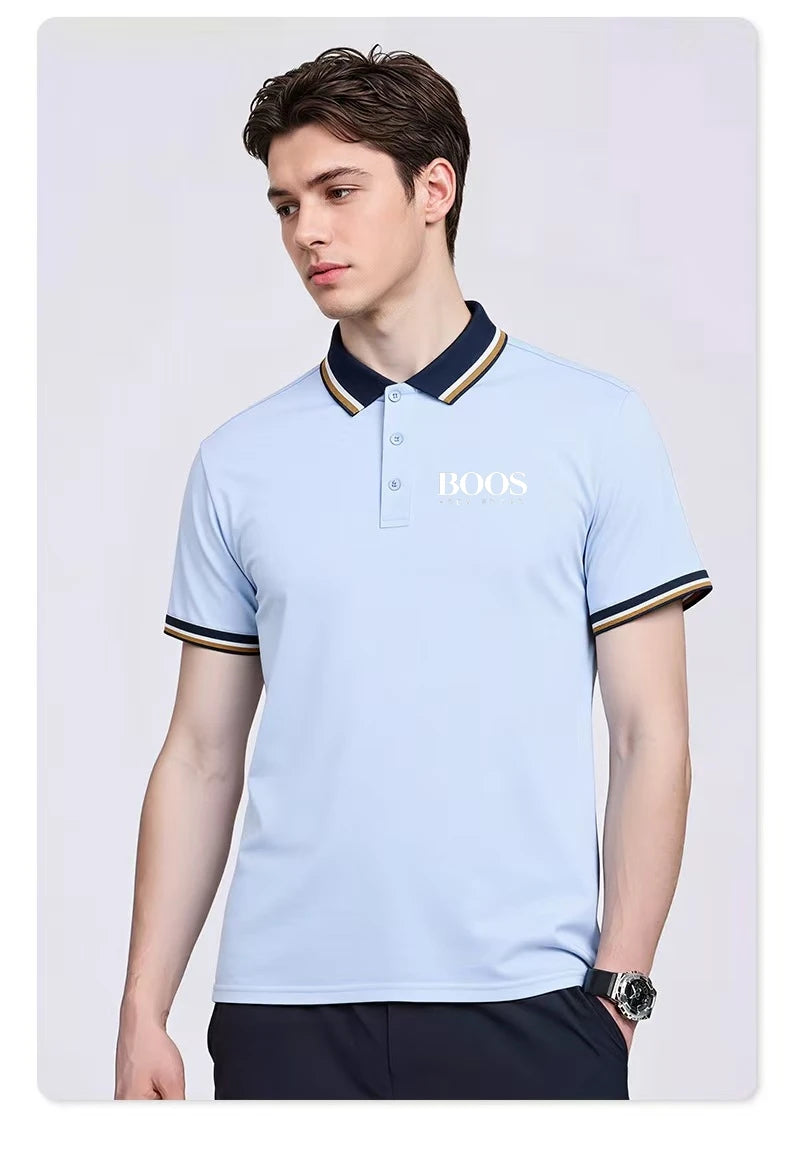 Nouveau Polo Brodé Homme Haute Qualité Meilleures Ventes Printemps/Été Polo Respirant Loisirs Affaires