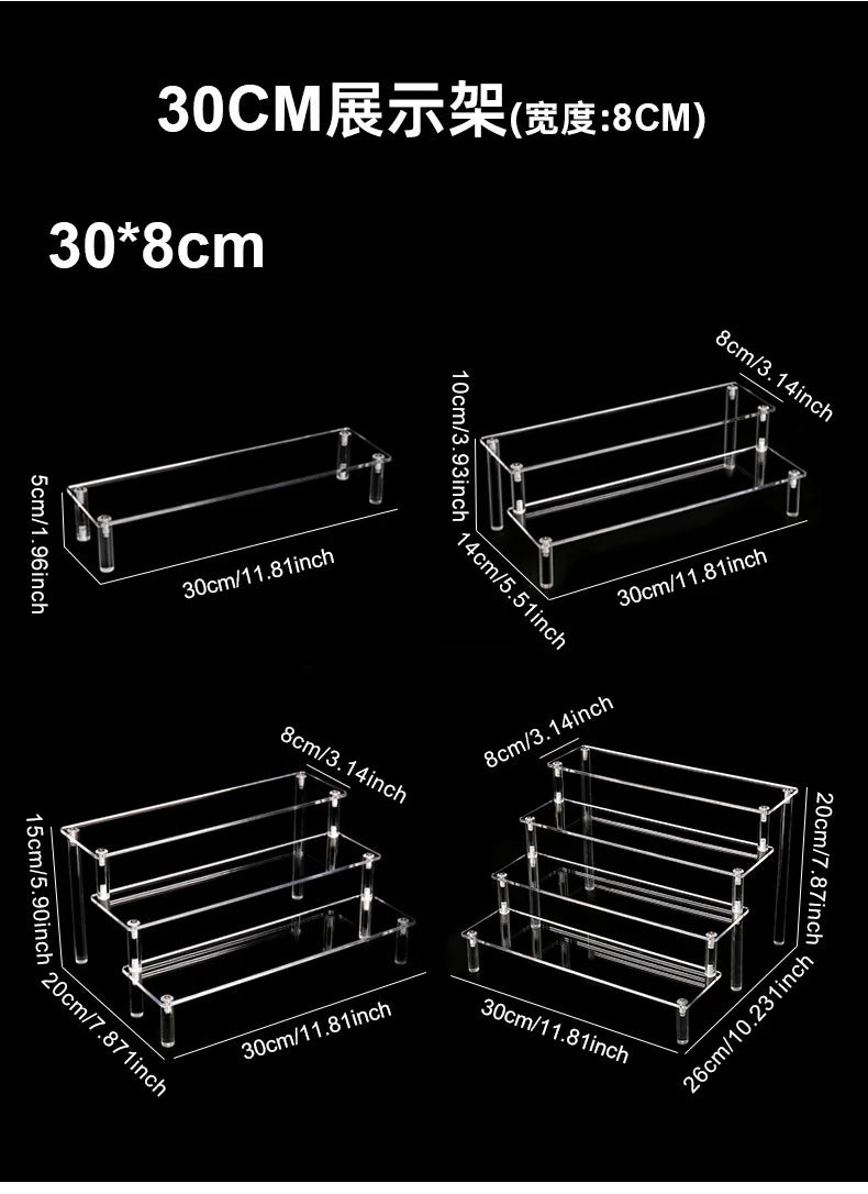 1 Stück mehrschichtiger Acryl-Präsentationsständer Tortenständer hochtransparentes trapezförmiges Ablageregal perfekt für Dessert-Cupcakes