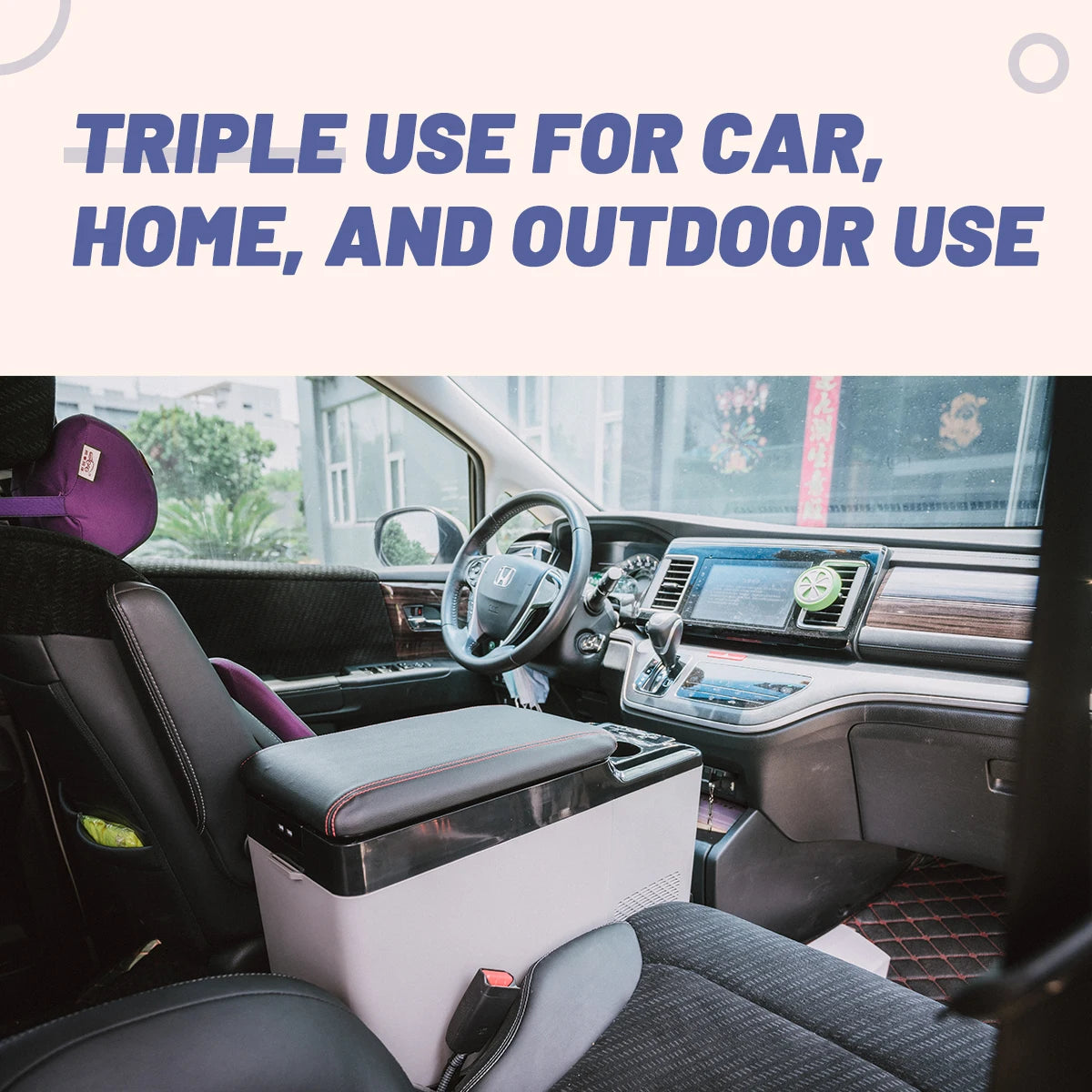 Alpicool CF8 Small Fridge Mini Car Fridge 12V Armrest Fridge 8L Portable Refrigerator