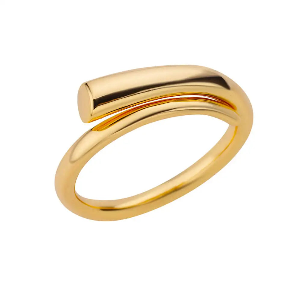 Edelstahlringe für Damen 2024 Trend Offener Goldfarbener Doppelperlenring Hochzeit Ästhetischer Schmuck Paar Geschenk anillos
