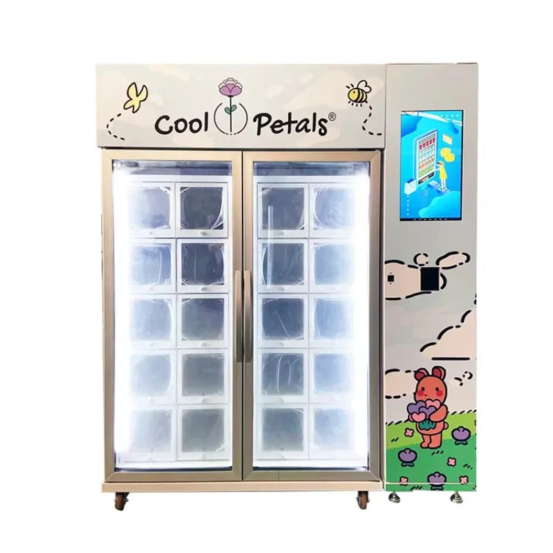 Customized Low-Energy Flower Vending Machine: Refrigerated, Wifi-Connected & Transparent Quality