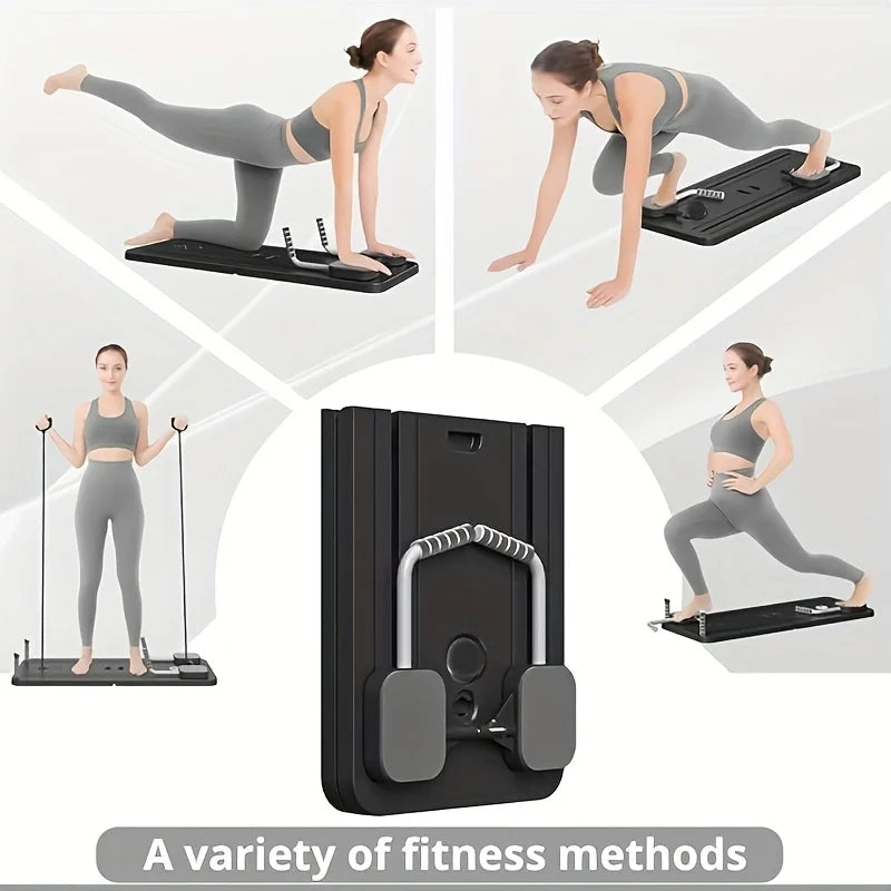 Planche d'exercice abdominale, planche de fitness, tonificateur de jambes et de bras, ensemble de Pilates multifonctionnel, équipement de fitness pour la maison