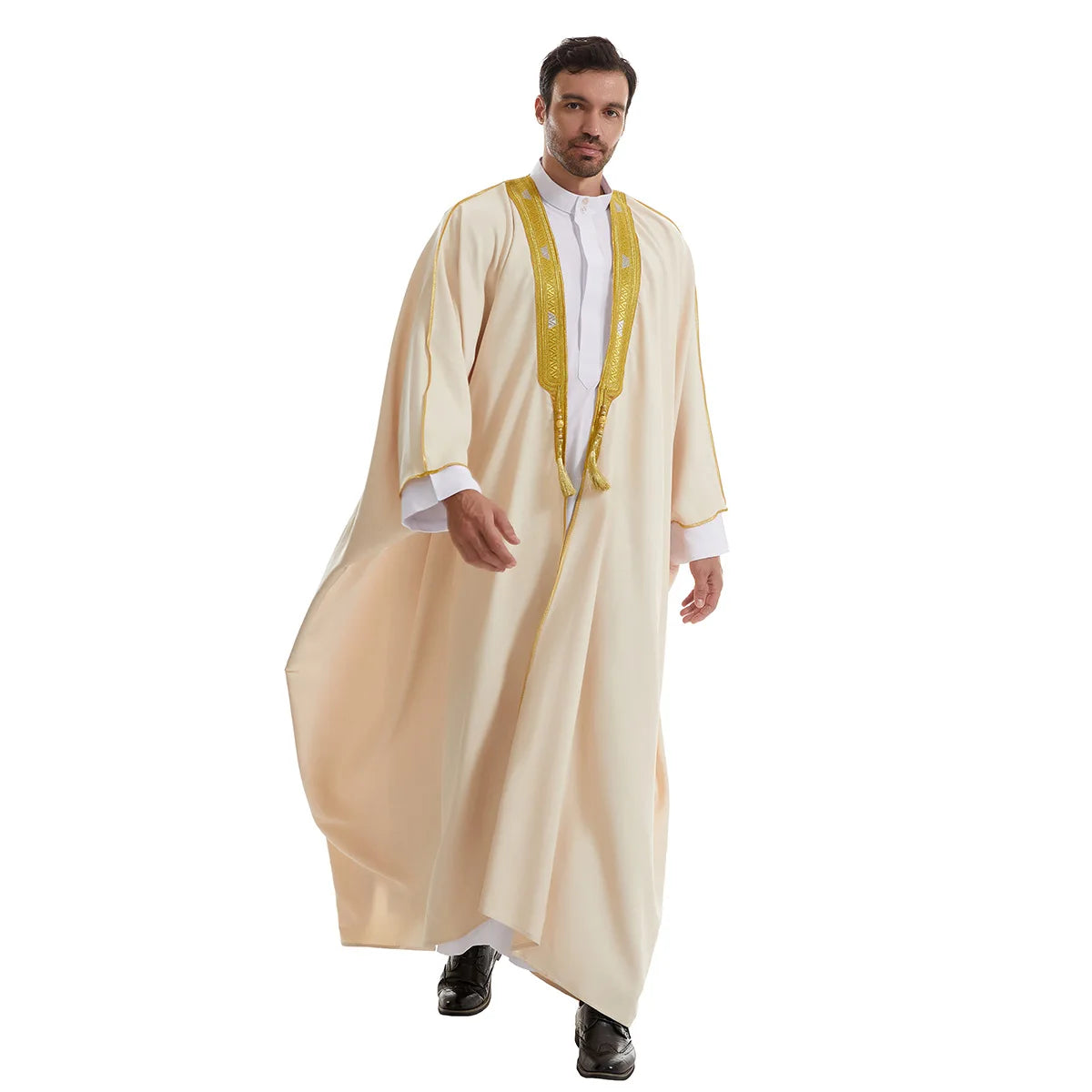 Eid Muslim Men Jubba Thobe Dishdasha Open Abaya Islamic Ramadan Cardigan Robe Saudi Arabic Musulman Caftan Dubai Djellaba