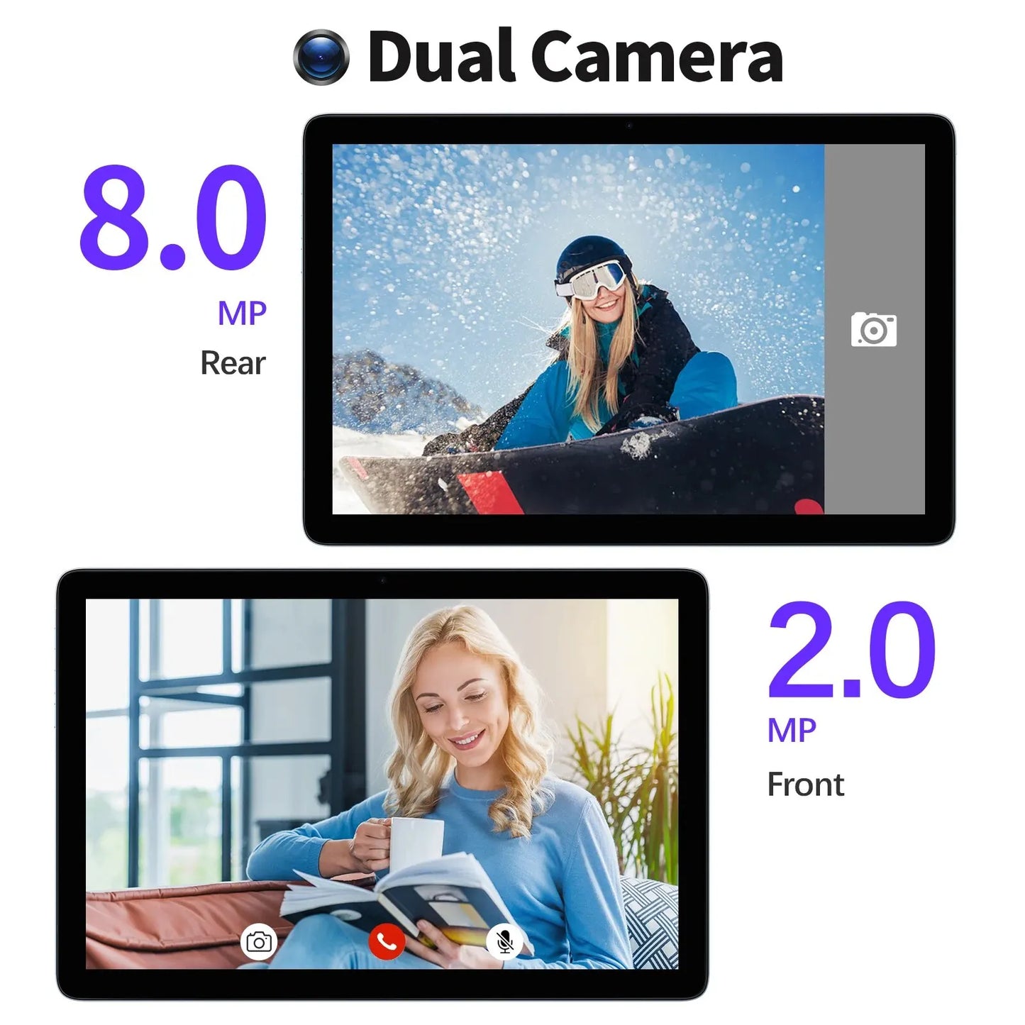 PRITOM TAB11 Android 15 Tablet 10 Zoll, 8GB(4+4 erweiterbar) RAM + 128GB ROM, Octa-Core, 5G WiFi, mit Tastatur, Maus, Hülle