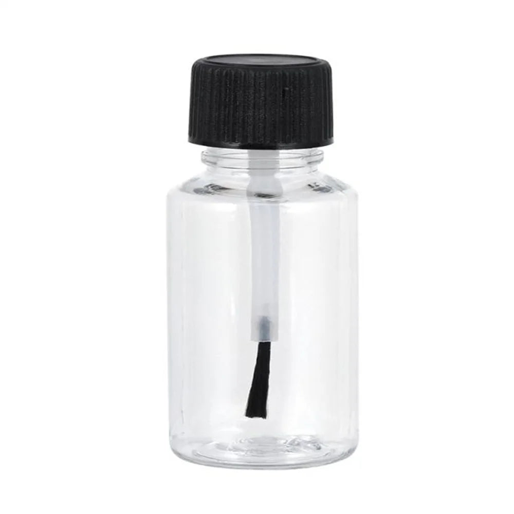 Empty Nail Polish Bottles With Brush Cap Refillable Plastic Jars Leakproof Storage Liquid Paints Pots DIY Crafts Containers