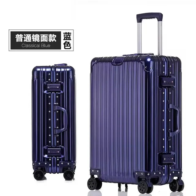 Bagage de voyage Spinner 20/24/26/29, valise de marque en alliage aluminium-magnésium de haute qualité