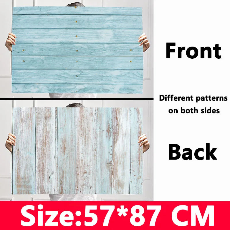 Marmor-Fotohintergründe 57*87CM, doppelseitig, Holzmaserung, Fotohintergrundtapete, Studio, wasserdichte Produkte, fotografische Requisiten