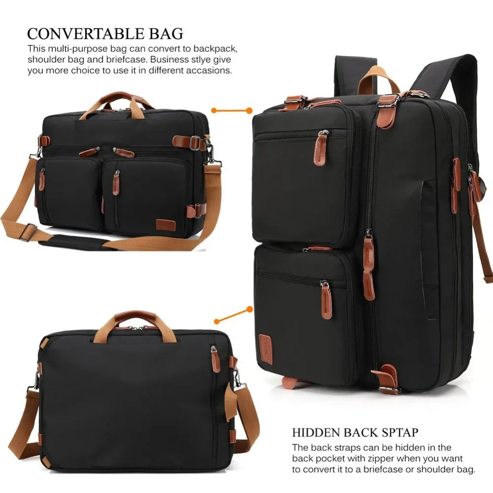 Handbag Business Briefcase Rucksack Convertible Backpack Laptop Bag 17 inch Notebook Bag Shoulder Messenger Laptop Case
