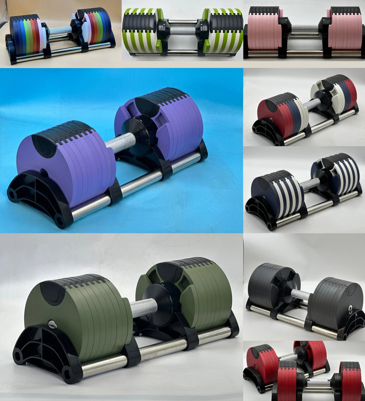 Ensemble d'haltères ronds ajustables, deuxième génération, augmentation de 2 kg, 24 kg, 36 kg, Fitness, Nouvelle mise à niveau