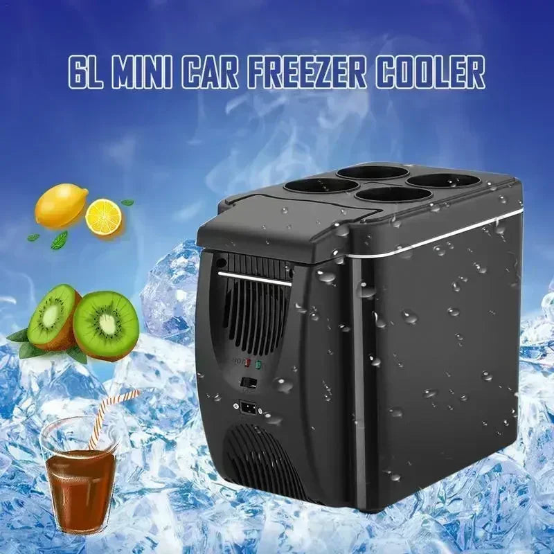 Nouveau mini-frigo portable et compact 6L, glacière électrique 12V pour voiture, camping, voyage, été, extérieur