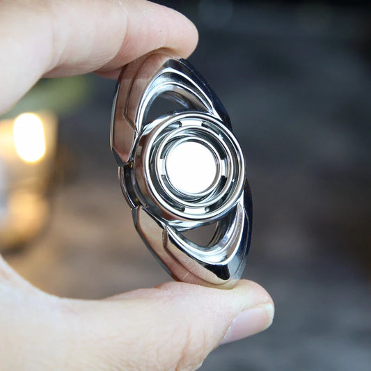 Two-leaf Stainless Steel Fidget Spinner Portable Hand Spinner Fun Fingertip Spinning Toy ADHD Focus Toy Fidget Toy Adults Gift
