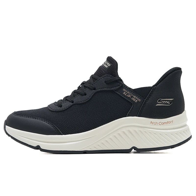 Skechers Femme Chaussures Baskets de Course Tendance Extérieur Légères Résistantes à l'Usure Chaussures Basses Décontractées 117627-BLK
