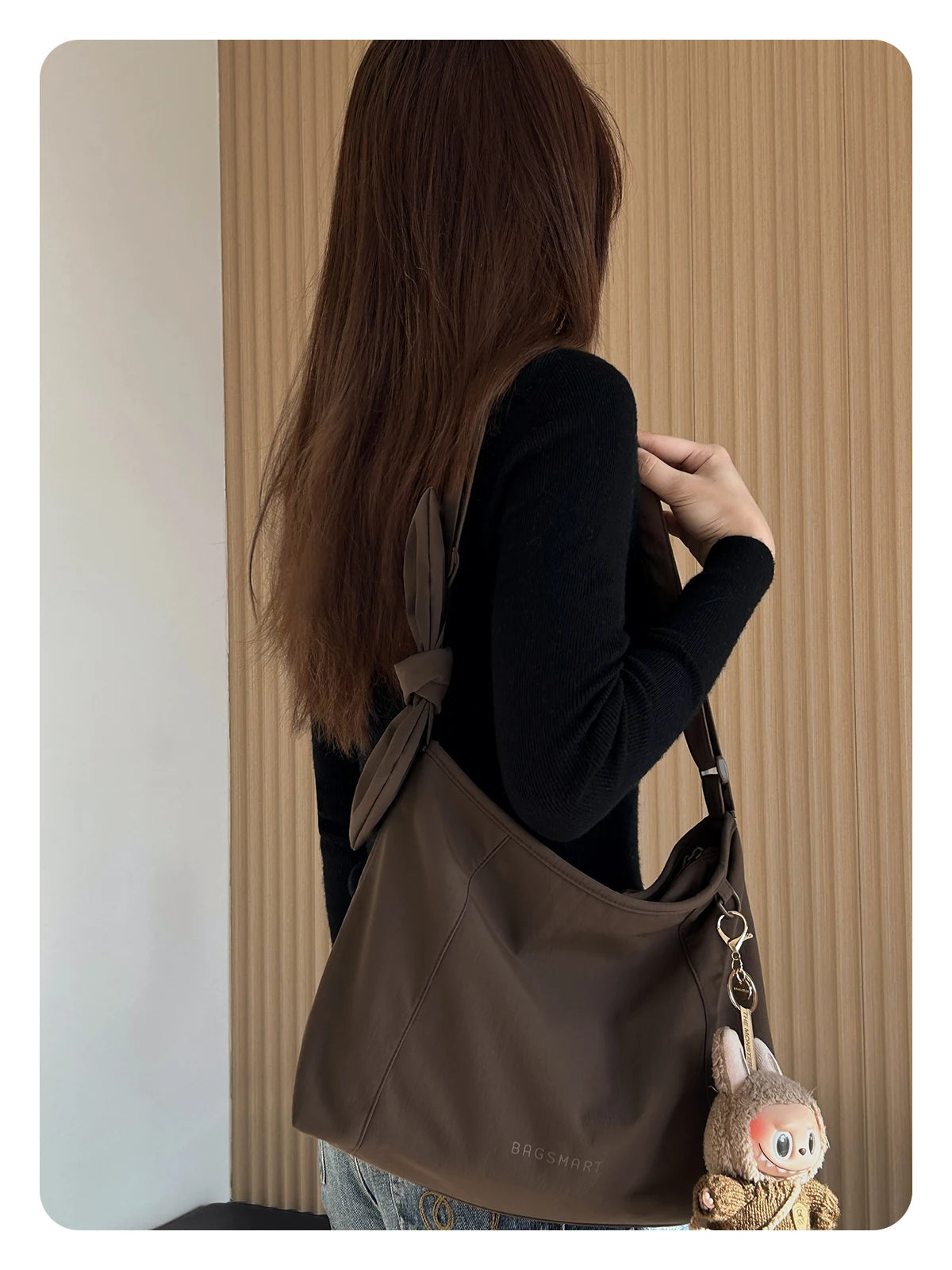 Sacs à bandoulière BAGSMART pour femmes, sac fourre-tout polyvalent léger et décontracté, sac à bandoulière pour le travail, sac hobo sous l'épaule