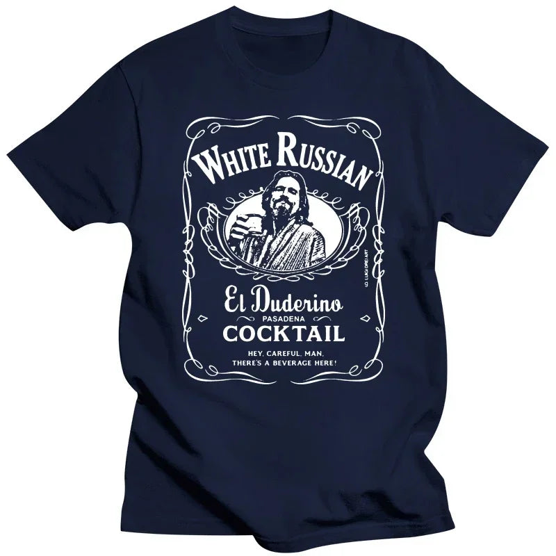 2019 Unisex T-Shirts The Big Lebowski The Dude White Russian Cocktail Schwarz Baumwolle Herren T-Shirt kostenloser Versand  BAUMWOLLE  2024