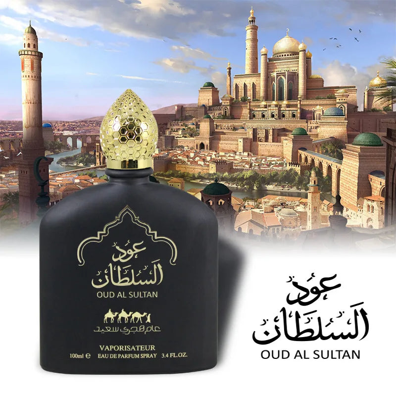 100 ml Eau de Parfum Oud Al Sultan Arabischer Unisex Duft Fruchtig Blumig Langanhaltend für Damen und Herren