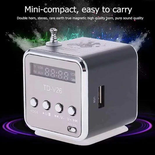 TDV26 Mini Tragbarer Lautsprecher SD TF-Karte FM Radio AUX Stereo Musik MP3-Player Bluetooth Lautsprecher für PC Computer Handy