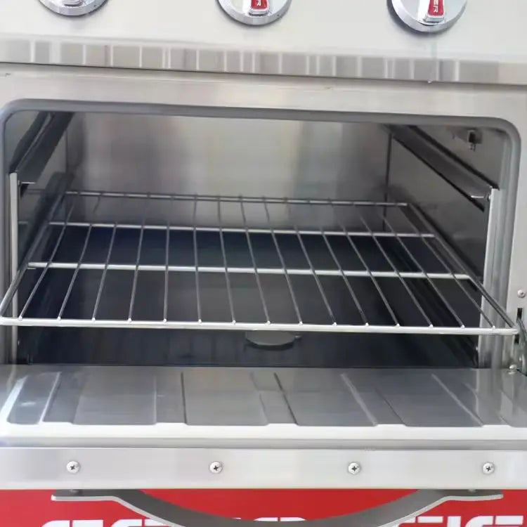 Cuisinière à gaz commerciale avec four, 4/6/8 brûleurs, en acier inoxydable pour restaurant et hôtel